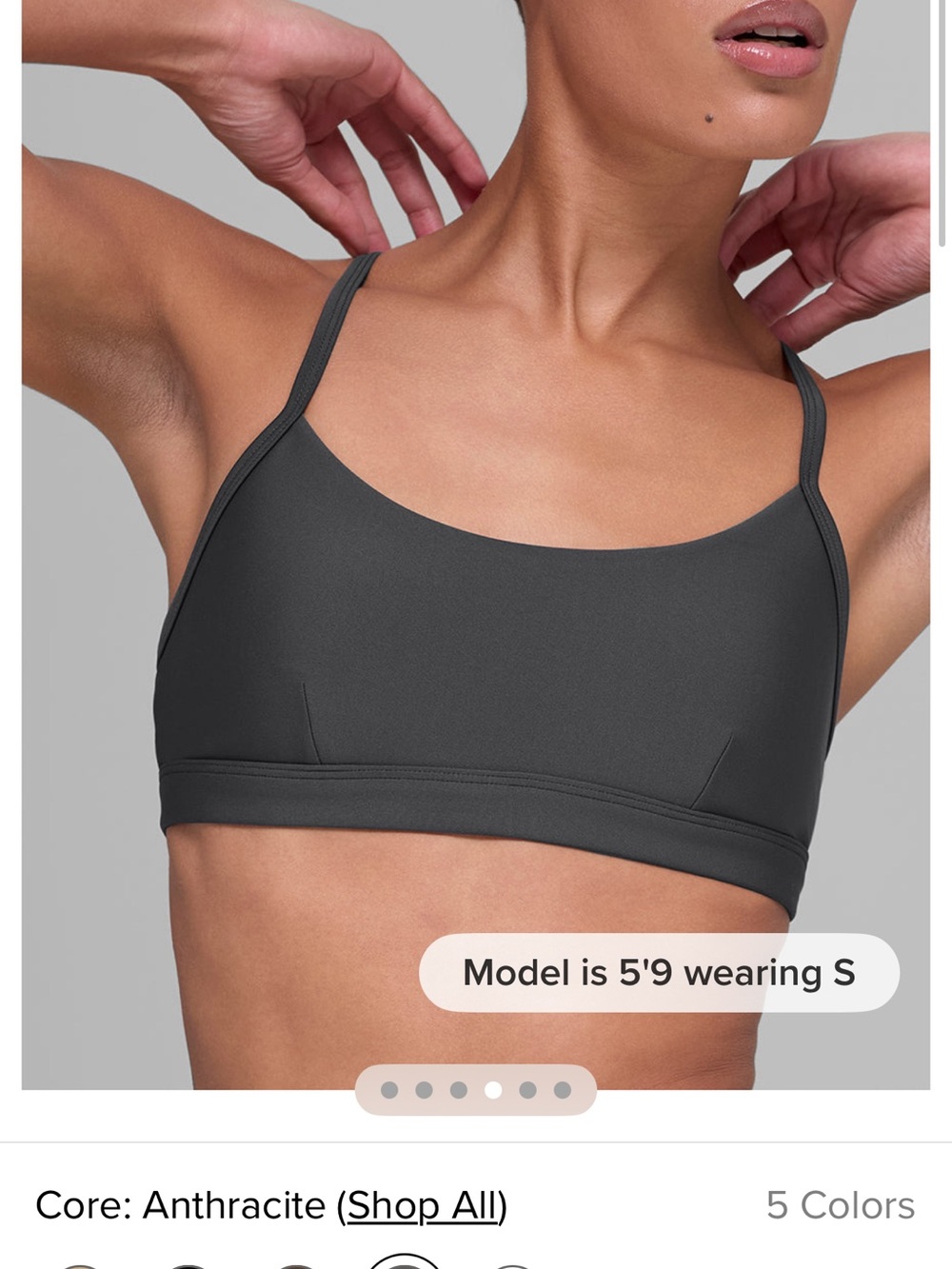 Alo Intrigue Bra Anthracite